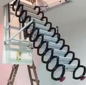 电动款阁楼伸缩楼梯使用视频